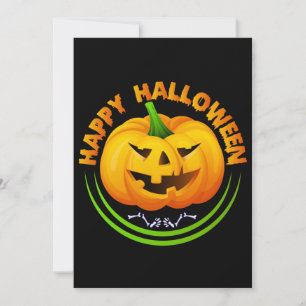 Funny Happy Halloween Scary Pumpkin Halloween Kaar Feestdagenkaart