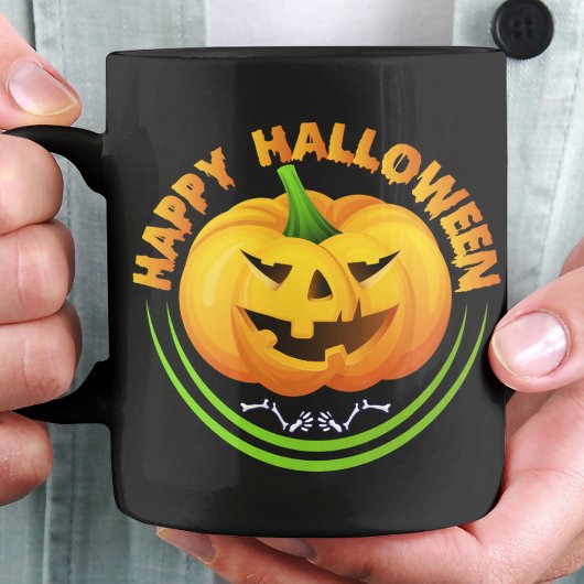 Funny Happy Halloween Scary Pumpkin Koffiemok