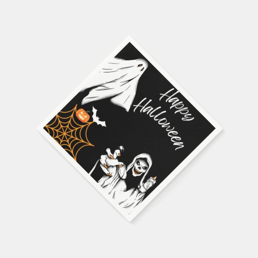 Funny Happy Halloween Servet (Hoek)