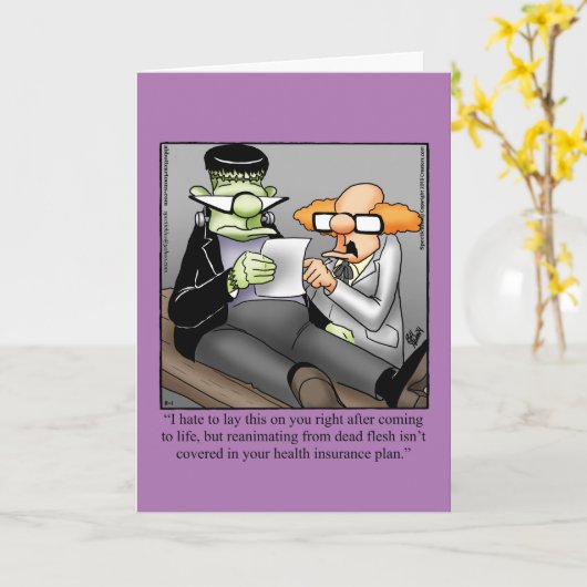 Funny Happy Halloween Wenskaart Kaart (Gele Bloem)