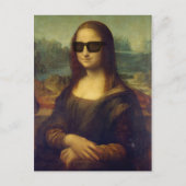 Funny Happy Hipster Mona Lisa in Shades Briefkaart (Voorkant)