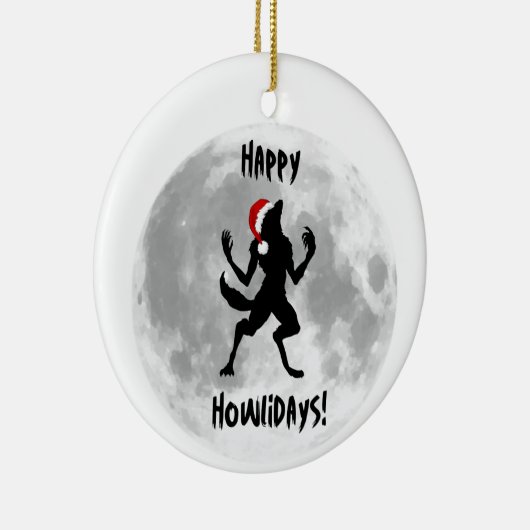 Funny Happy Howlidays Dogman Weerwolf Ornament (Rechts)