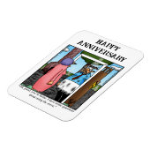 Funny Happy Jubileum Magnet Gift Magneet (Linkerzijde)