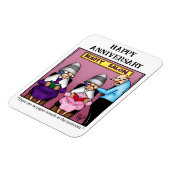 Funny Happy Jubileum Magnet Gift Magneet (Linkerzijde)