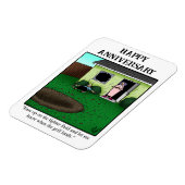 Funny Happy Jubileum Magnet Gift Magneet (Linkerzijde)