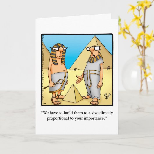 Funny Happy King Tut Day Kaart (Gele Bloem)