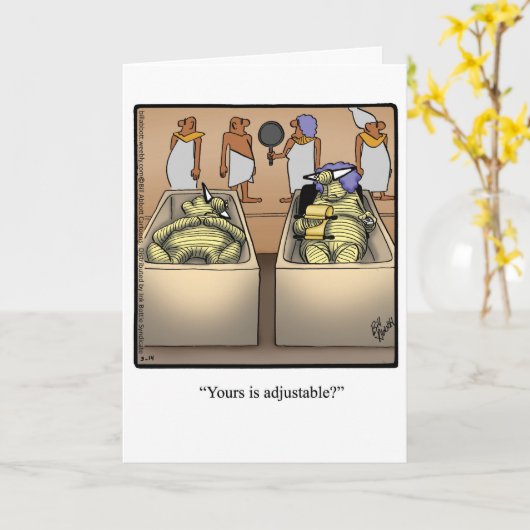 Funny Happy King Tut Day Kaart (Gele Bloem)