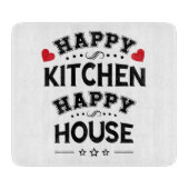 Funny Happy Kitchen Happy House Snijplank (Voorkant)
