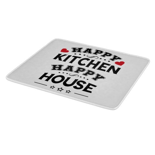 Funny Happy Kitchen Happy House Snijplank (Hoek)