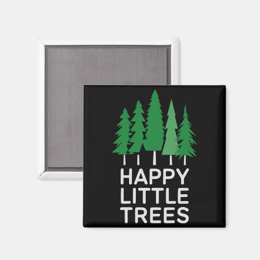 Funny Happy Little Trees Camng  Magneet (Voorkant / Achterkant)