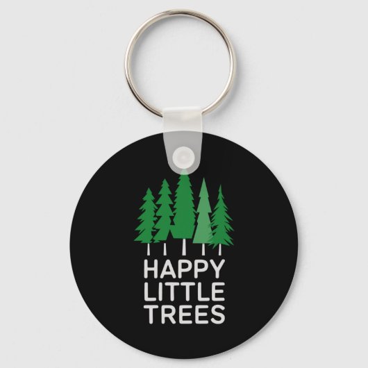 Funny Happy Little Trees Camng  Sleutelhanger (Voorkant)