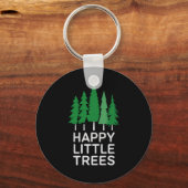 Funny Happy Little Trees Camng  Sleutelhanger (Voorkant)