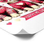 Funny Happy Meowentines Cute Valentine Cats Love C Poster (Hoek)
