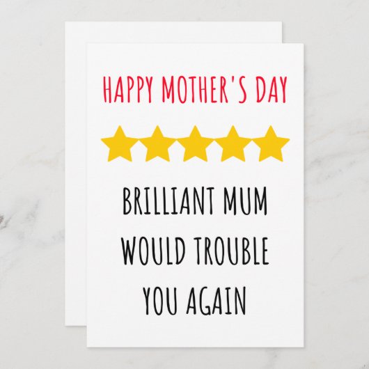 Funny Happy-Moederdag kaart (Voorkant / Achterkant)