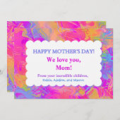 Funny Happy Mothers Day Waterverf op persoonlijke (Voorkant / Achterkant)