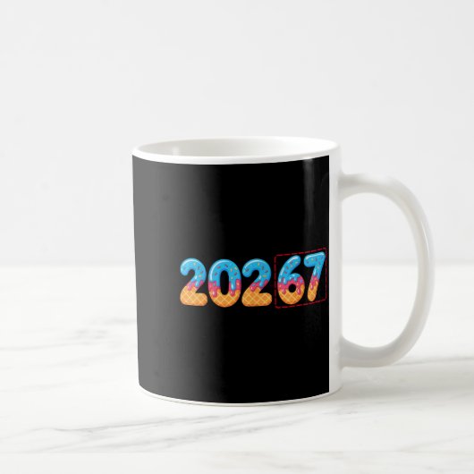 Funny Happy New Year 2026 20267 Ice Cream Drip 67  Koffiemok (Rechts)