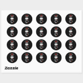 Funny Happy New Year 2026 2027 67 Meme Six Seven Ronde Sticker (Vel)