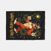 Funny Happy New Year 2026 Bigfoot Lovers New Years Fleece Deken (Voorkant (Horizontaal))