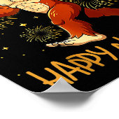 Funny Happy New Year 2026 Bigfoot Lovers New Years Poster (Hoek)