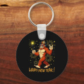 Funny Happy New Year 2026 Bigfoot Lovers New Years Sleutelhanger (Voorkant)