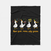 Funny Happy New Year 2026 Same Silly Goose Matchin Fleece Deken (Voorkant)