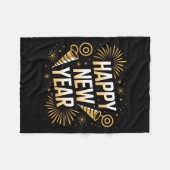 Funny Happy New Year Couple Matching  Fleece Deken (Voorkant (Horizontaal))