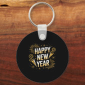 Funny Happy New Year Couple Matching Sleutelhanger (Voorkant)