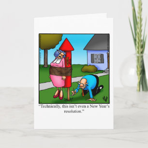 Funny Happy New Year Wenskaart Kaart