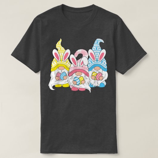 Funny Happy Paasgnomes Easter Bunny Gnome T-shirt (Design voorkant)