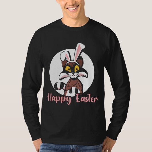 Funny Happy Paaster Bunny Egg Hunt T-shirt (Voorkant)