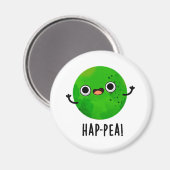 Funny Happy Pea Pun Magneet (Voorkant / Achterkant)