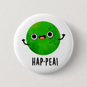 Funny Happy Pea Pun Ronde Button 5,7 Cm (Voorkant)