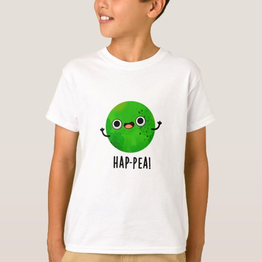 Funny Happy Pea Pun T-shirt (Voorkant)
