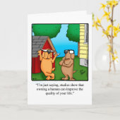 Funny Happy Pet Owner's Day Wenskaart Kaart (Gele Bloem)