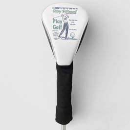 Funny Happy Retirement Golfer Theme Retro Golf Golfheadcover