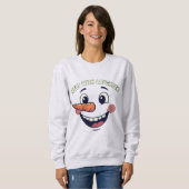 Funny Happy Snowman Face T-Shirt | Cute Smiling (Voorkant volledig)