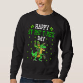 Funny Happy St Pat Trex Day Dino St Patricks Day A Trui (Voorkant)