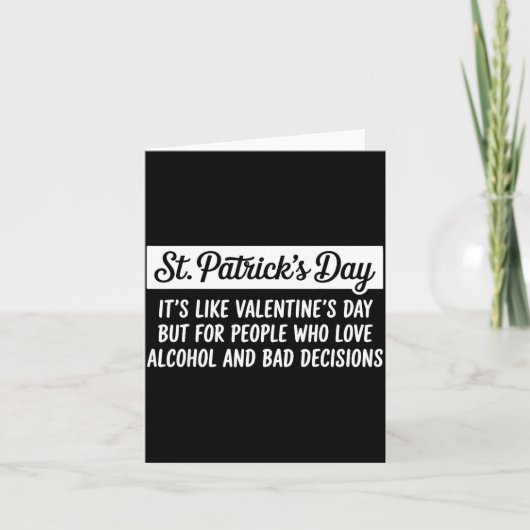 Funny Happy St Patricks Day Irish Shamrock Lucky M Kaart (Voorkant)