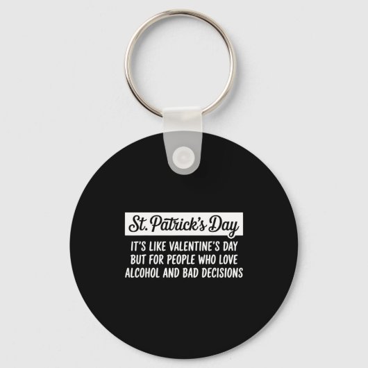 Funny Happy St Patricks Day Irish Shamrock Lucky M Sleutelhanger (Voorkant)