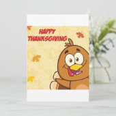 Funny Happy Thanksgiving Kaart (Staand voorkant)