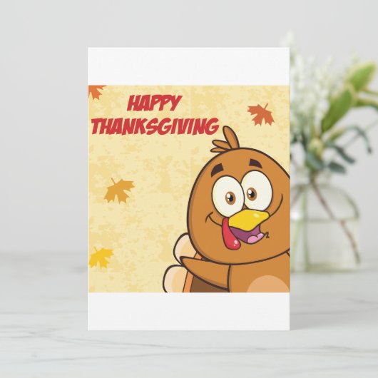 Funny Happy Thanksgiving Kaart (Staand voorkant)