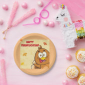 Funny Happy Thanksgiving Papieren Bordje (Feest)
