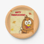 Funny Happy Thanksgiving Papieren Bordje (Voorkant)