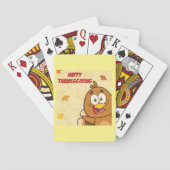 Funny Happy Thanksgiving Pokerkaarten (Achterkant)