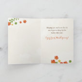 Funny Happy Thanksgiving Pompoen Wenskaart Aankondiging (Binnen)