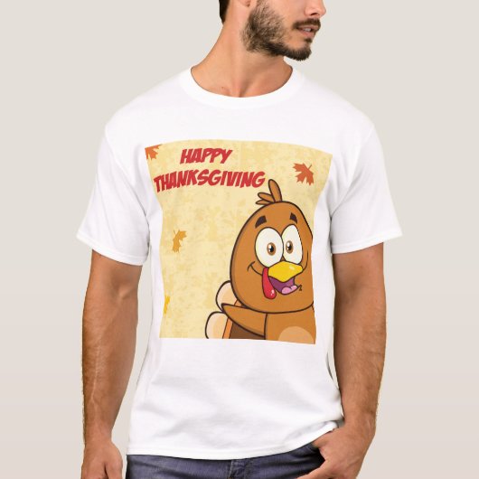 Funny Happy Thanksgiving T-Shirt (Voorkant)