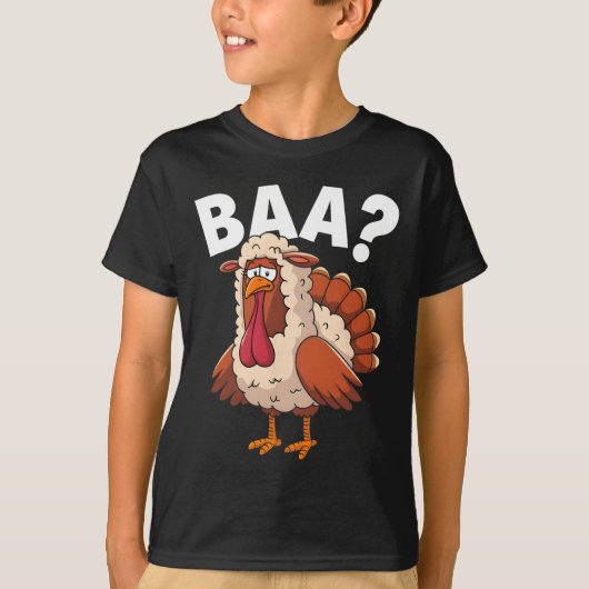 Funny Happy Thanksgiving Turkey A Lamb Costume  T-shirt (Voorkant)