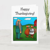 Funny Happy Thanksgiving Wenskaart Feestdagen Kaart (Voorkant)