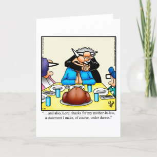 Funny Happy Thanksgiving Wenskaart Feestdagen Kaart