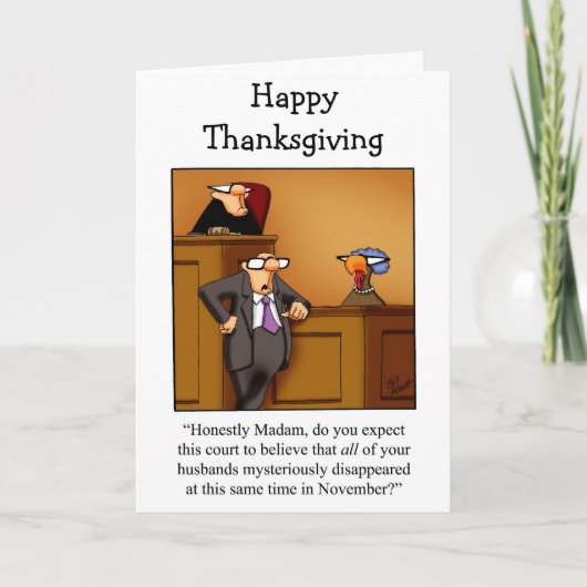 Funny Happy Thanksgiving Wenskaart Feestdagen Kaart (Voorkant)